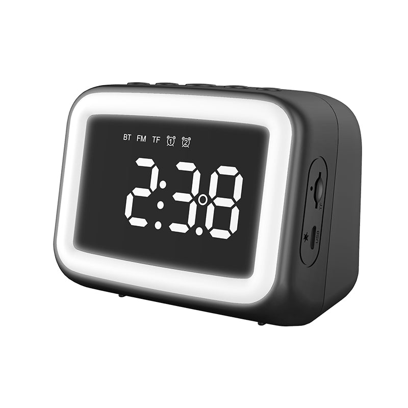 BT511 Bluetooth Speaker With Light, Alarm Clock, Temperature, TF Card,Broadcast, , Call, FM Radio, Multifunction, Multi scenarios