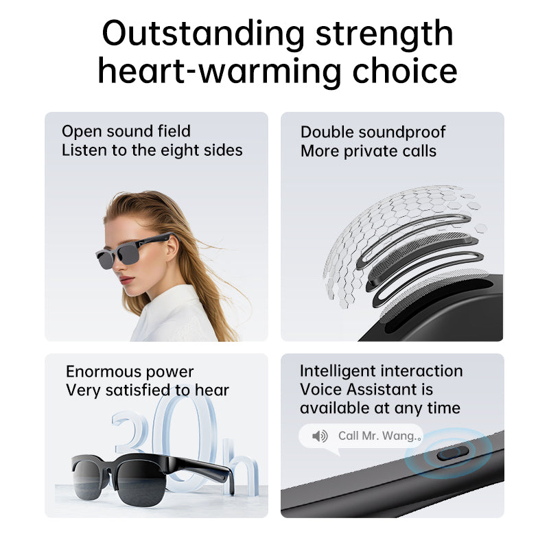 XG 89 Smart Glasses With Music Photo Camera Translation Bluetooth Calling