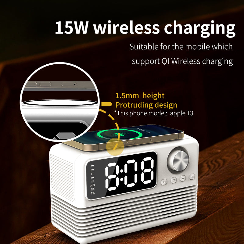 BT509 Bluetooth Speaker Dual Alarm Clock Multi Functional TF Card Suitable for Multi Locations