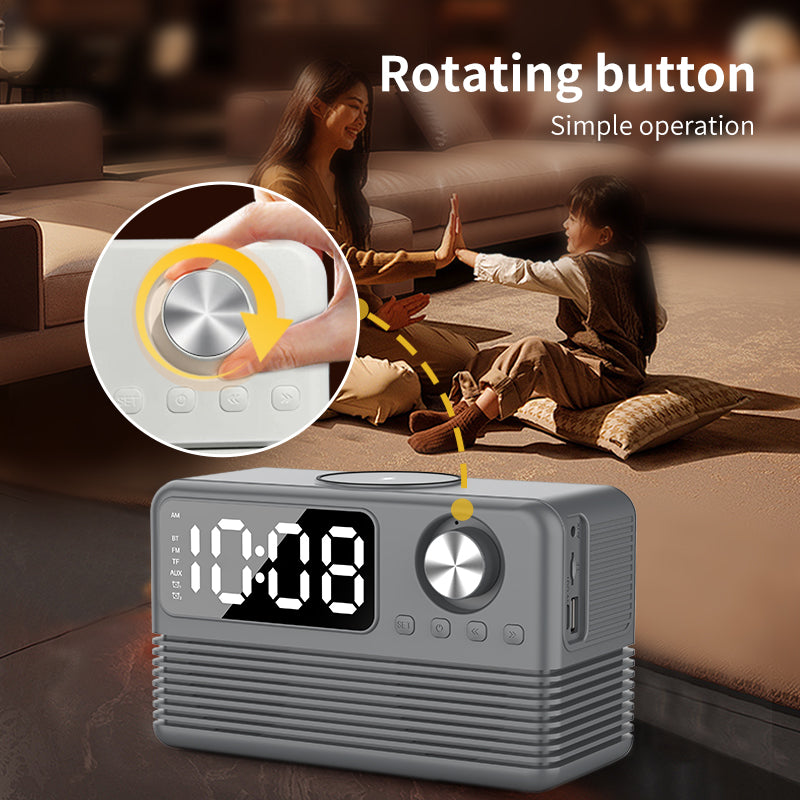 BT509 Bluetooth Speaker Dual Alarm Clock Multi Functional TF Card Suitable for Multi Locations