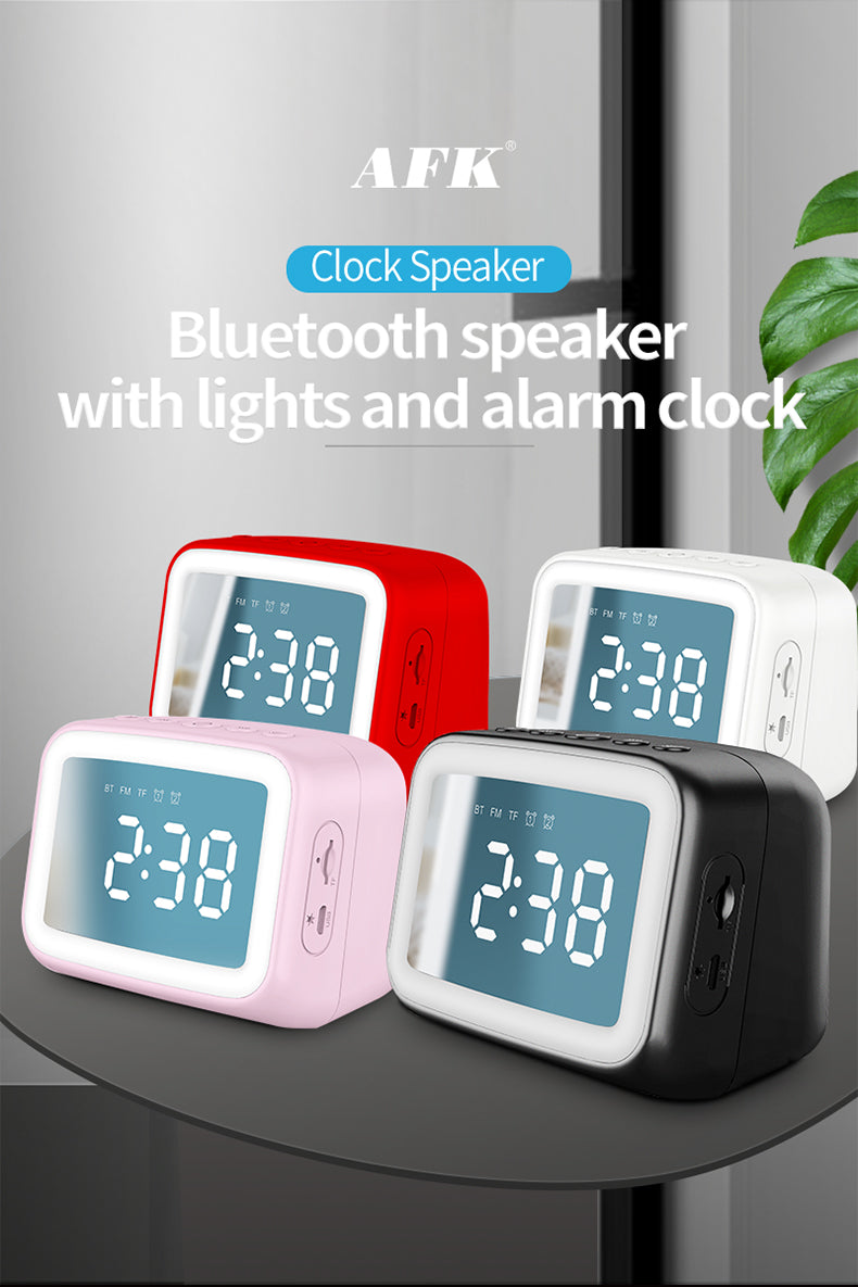 BT511 Bluetooth Speaker With Light, Alarm Clock,  Temperature, TF Card,Broadcast, , Call, FM Radio,  Multifunction, Multi scenarios