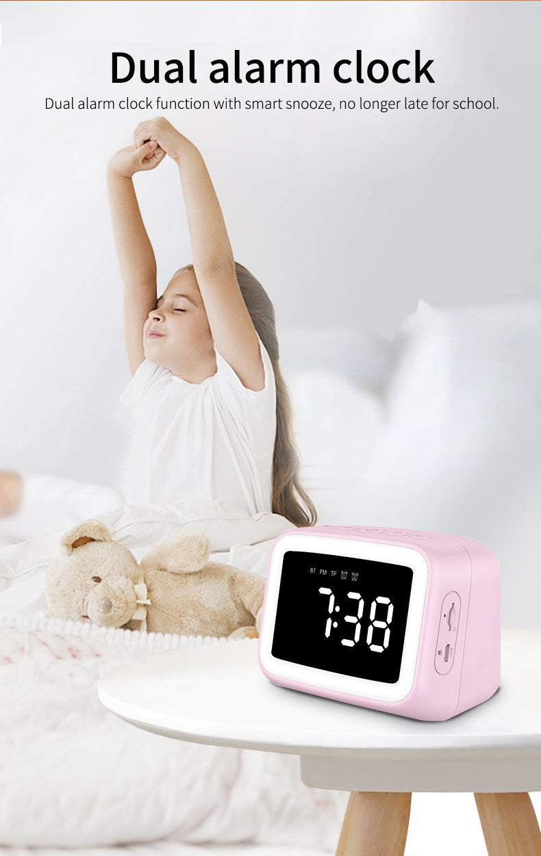 BT511 Bluetooth Speaker With Light, Alarm Clock,  Temperature, TF Card,Broadcast, , Call, FM Radio,  Multifunction, Multi scenarios