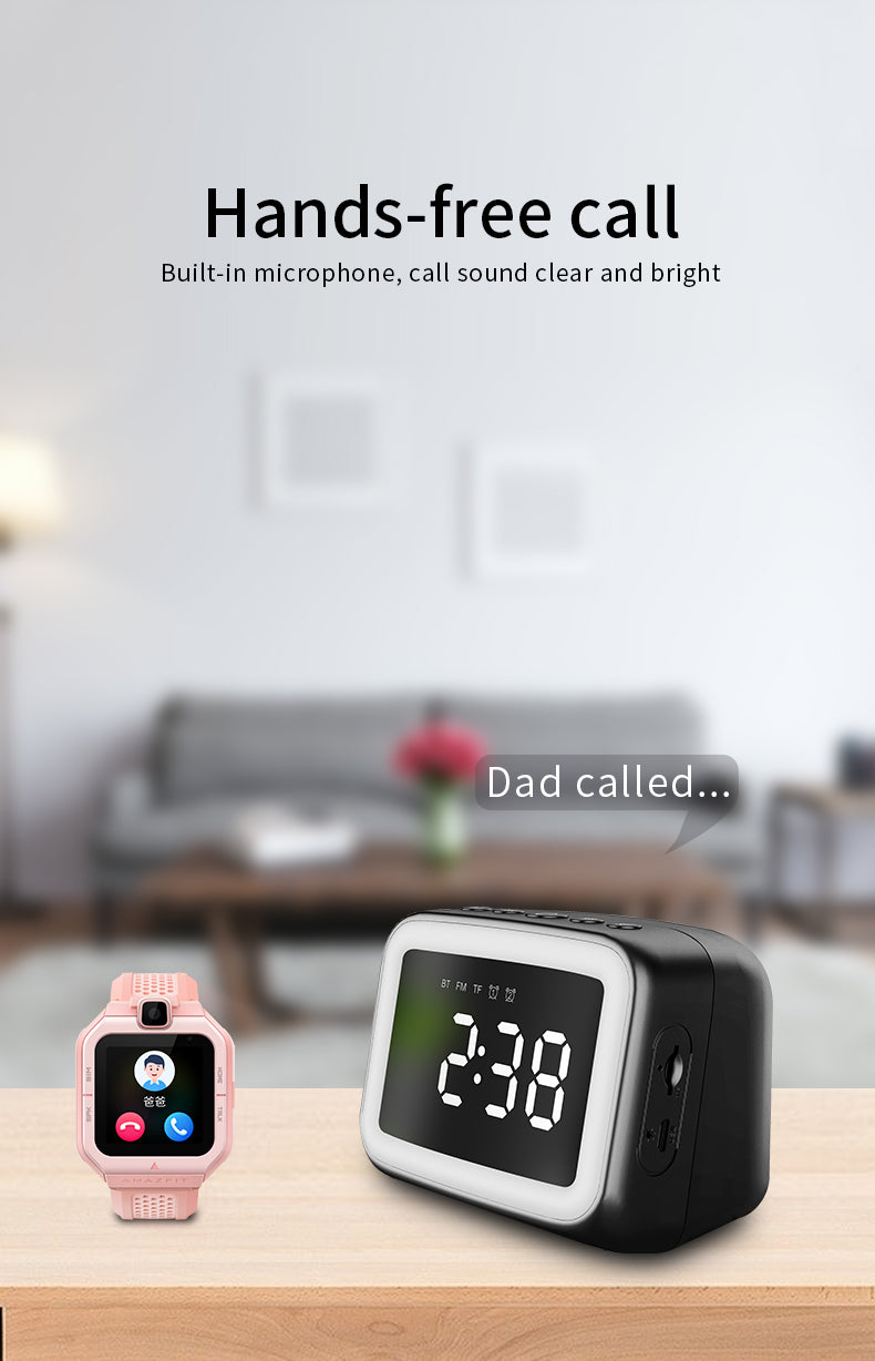 BT511 Bluetooth Speaker With Light, Alarm Clock,  Temperature, TF Card,Broadcast, , Call, FM Radio,  Multifunction, Multi scenarios