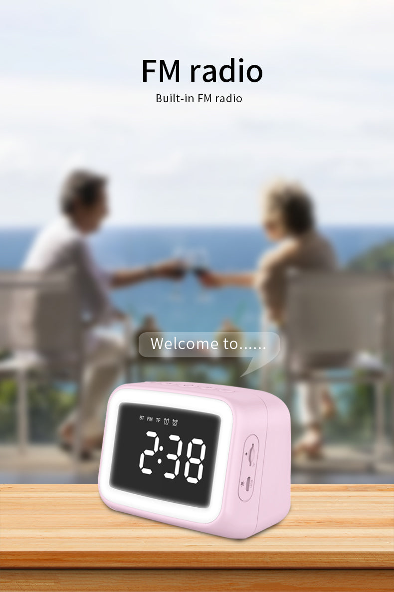 BT511 Bluetooth Speaker With Light, Alarm Clock,  Temperature, TF Card,Broadcast, , Call, FM Radio,  Multifunction, Multi scenarios