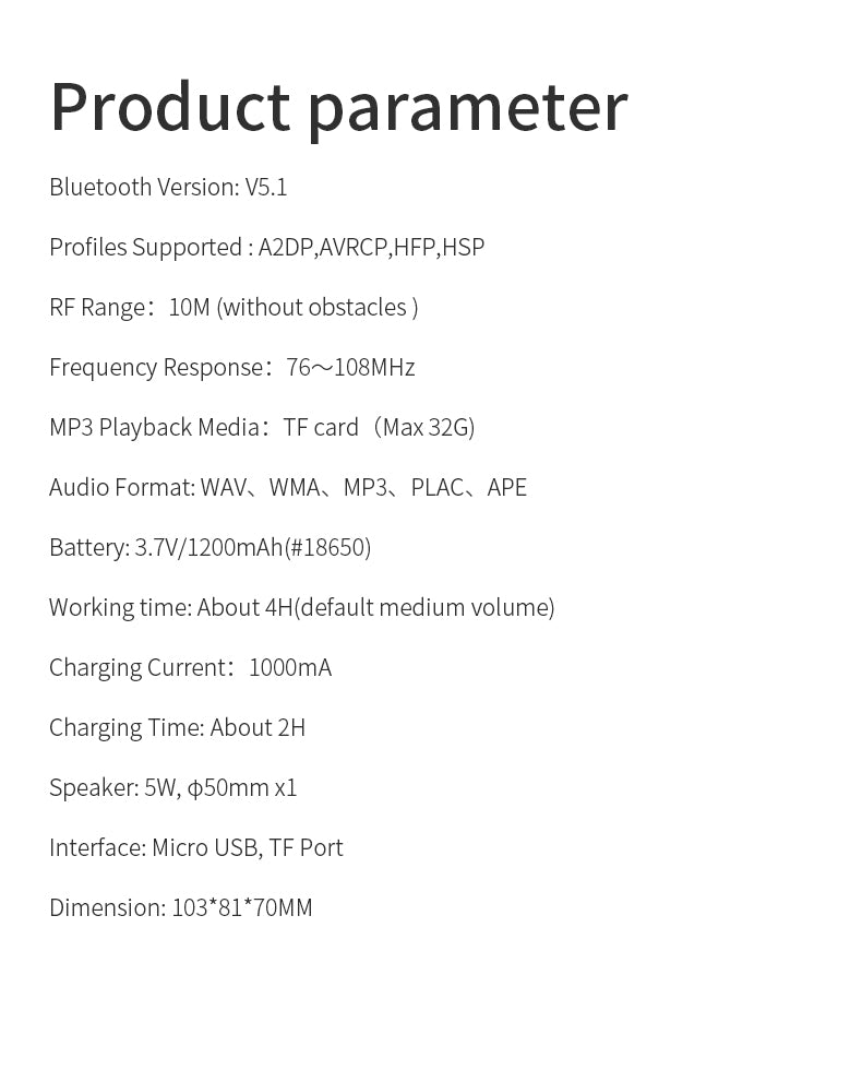 BT511 Bluetooth Speaker With Light, Alarm Clock,  Temperature, TF Card,Broadcast, , Call, FM Radio,  Multifunction, Multi scenarios