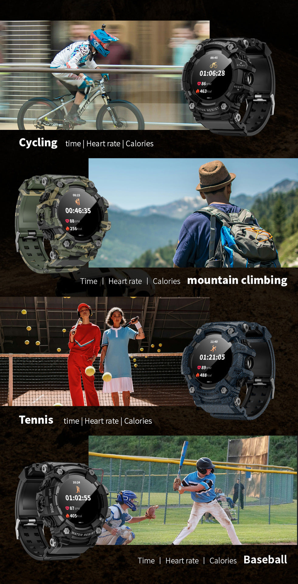LOKMAT ATTACK GT Smart Watch Bluetooth Calling SOS Compass Out Door Health Monitoring