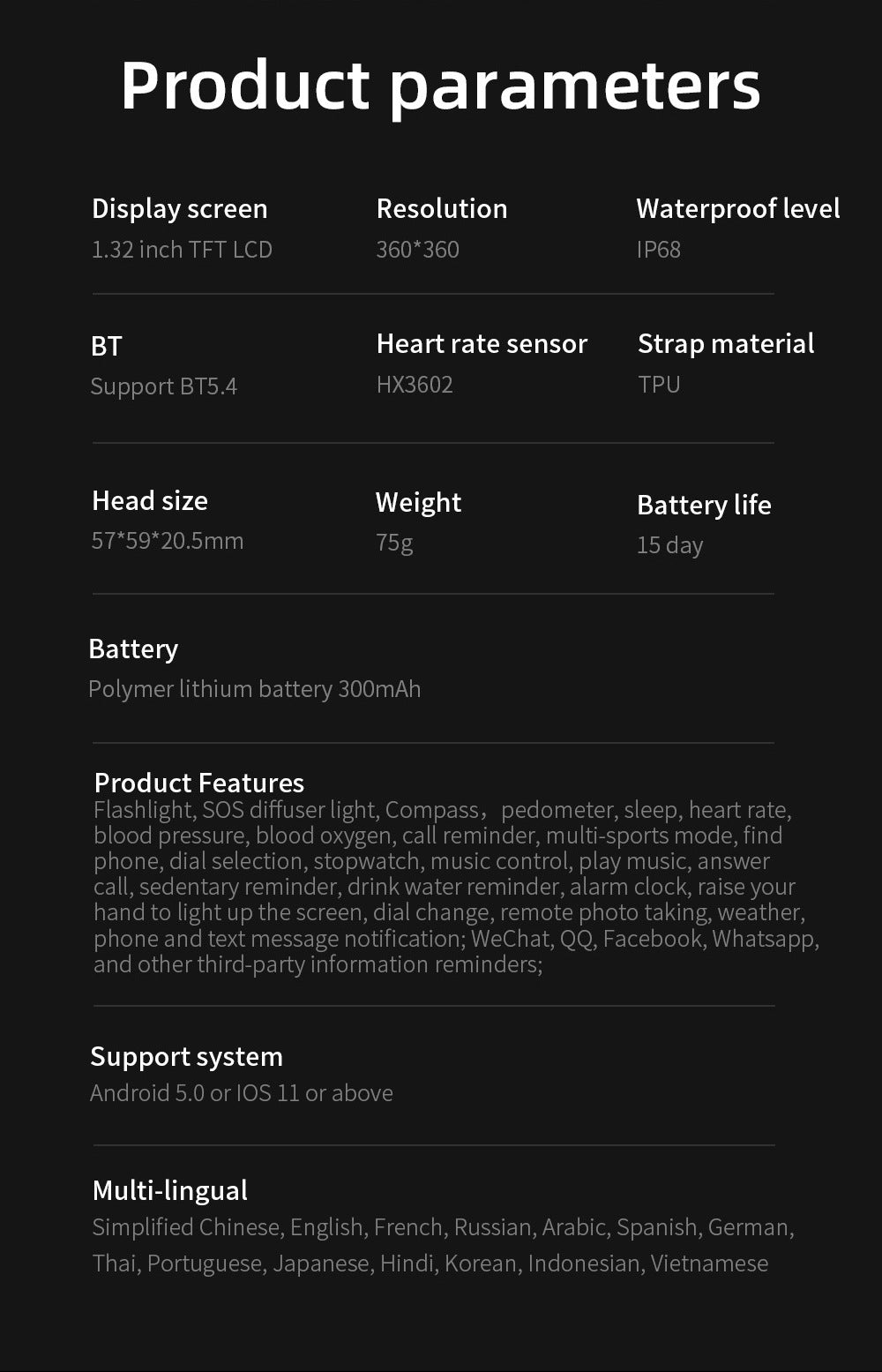 LOKMAT ATTACK GT Smart Watch Bluetooth Calling SOS Compass Out Door Health Monitoring