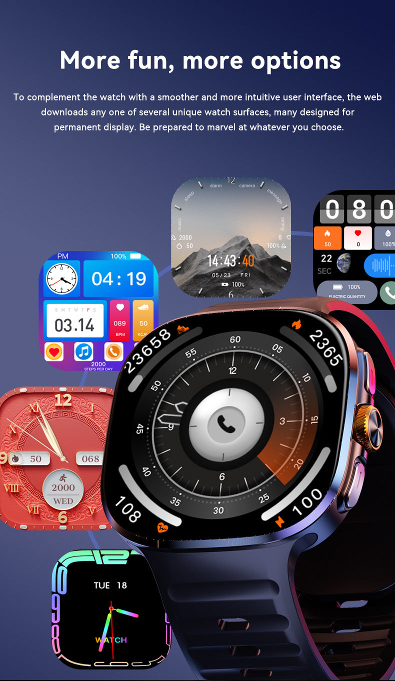 M99 Smart Watch 2.4" HD AMOLED 5G Card APP Downloading NFC Video Calling