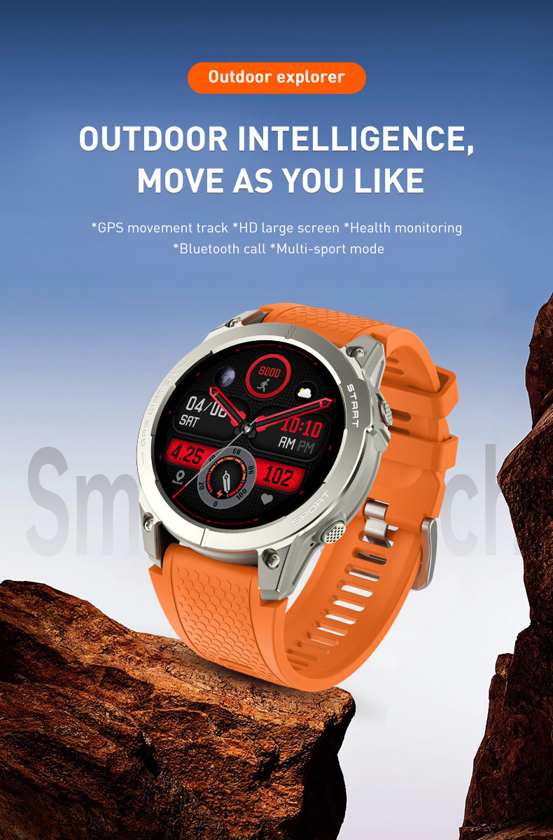 S53 Smart Watch 1.43" Bluetooth Calling Heart Rate Step Counting Sleep GPS Positioning Three Prevention Sport
