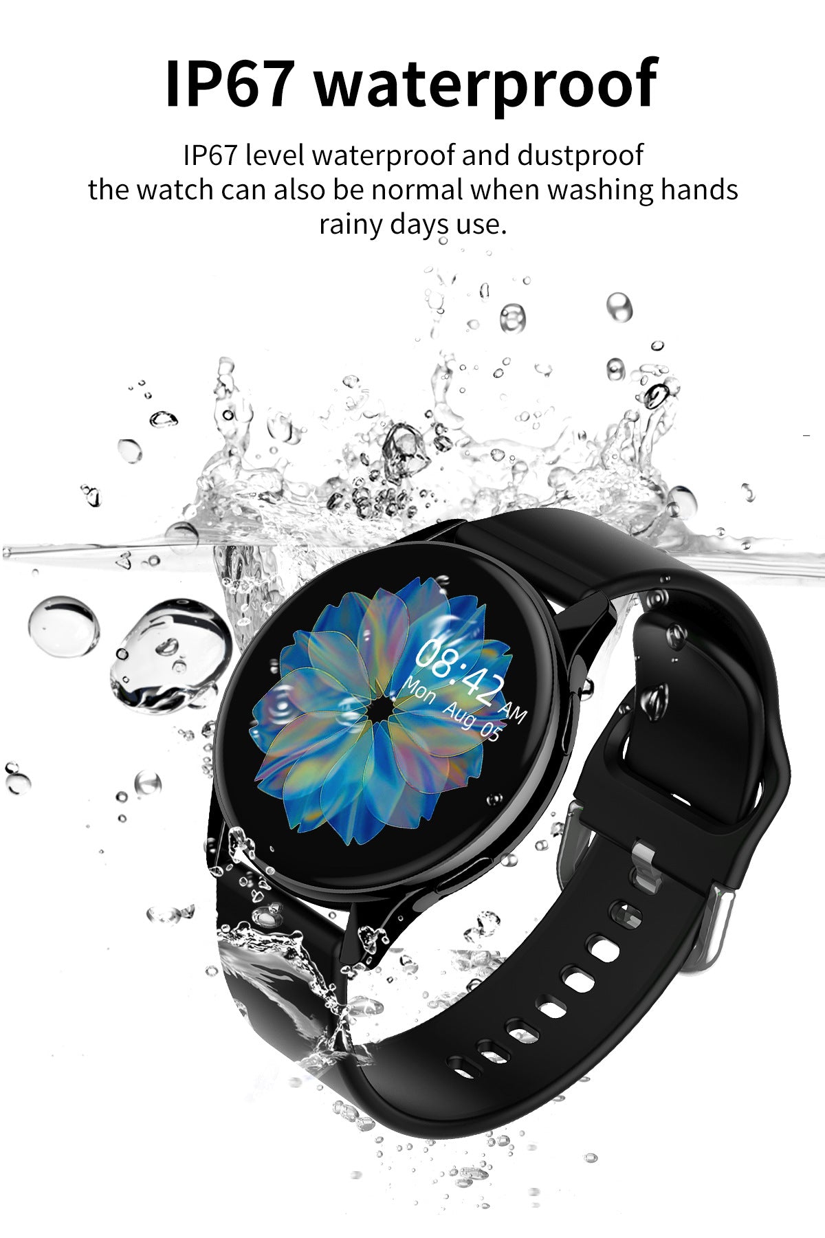 T2 Pro Smart Watch Round Screen Bluetooth Calling Message Notification Sport Record Male/Female