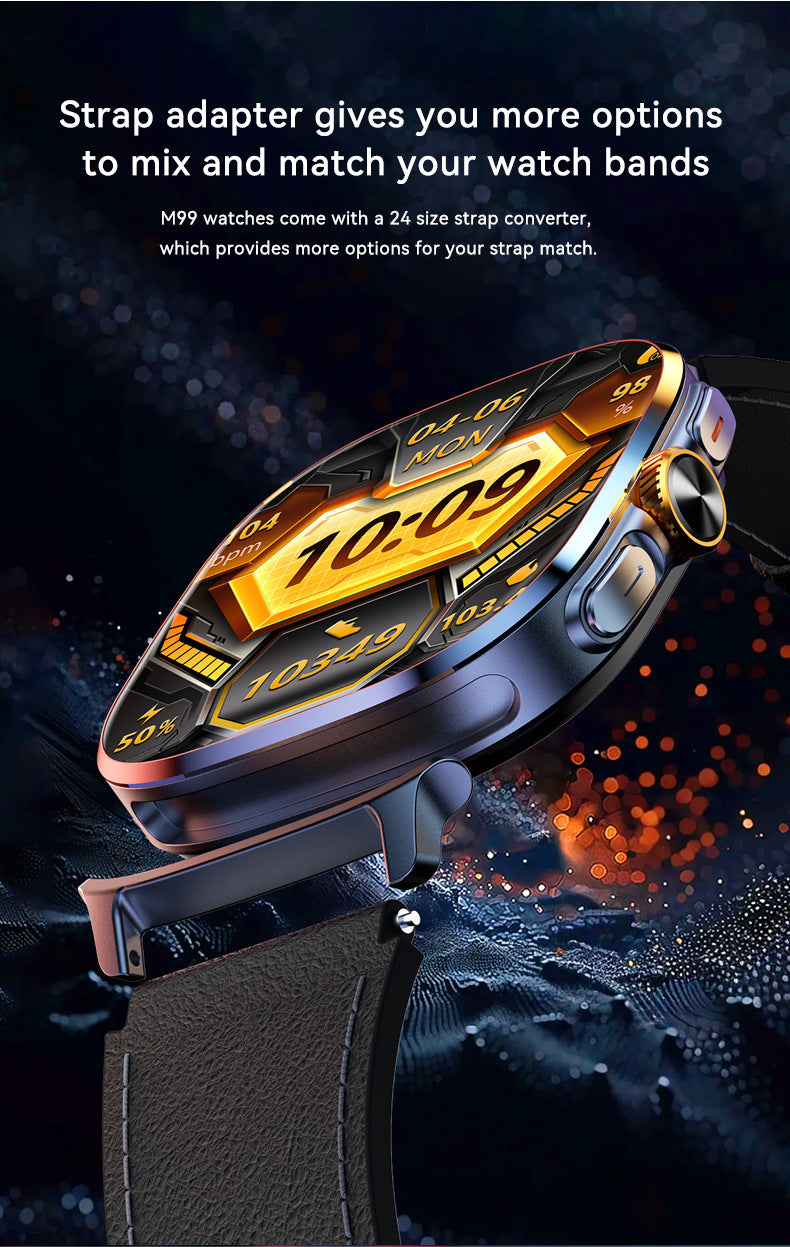 M99 Smart Watch 2.4" HD AMOLED 5G Card APP Downloading NFC Video Calling
