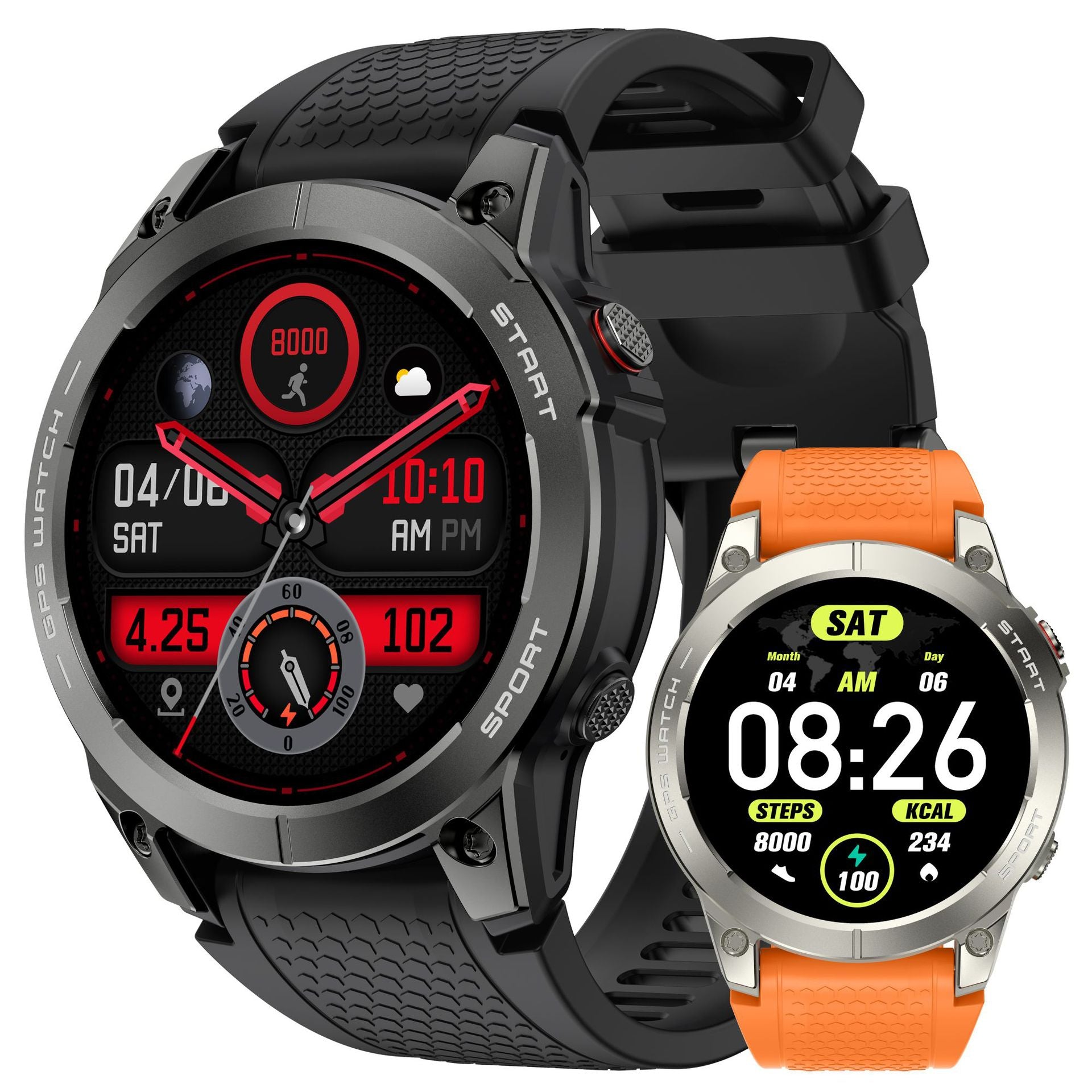 S53 Smart Watch 1.43" Bluetooth Calling Heart Rate Step Counting Sleep GPS Positioning Three Prevention Sport
