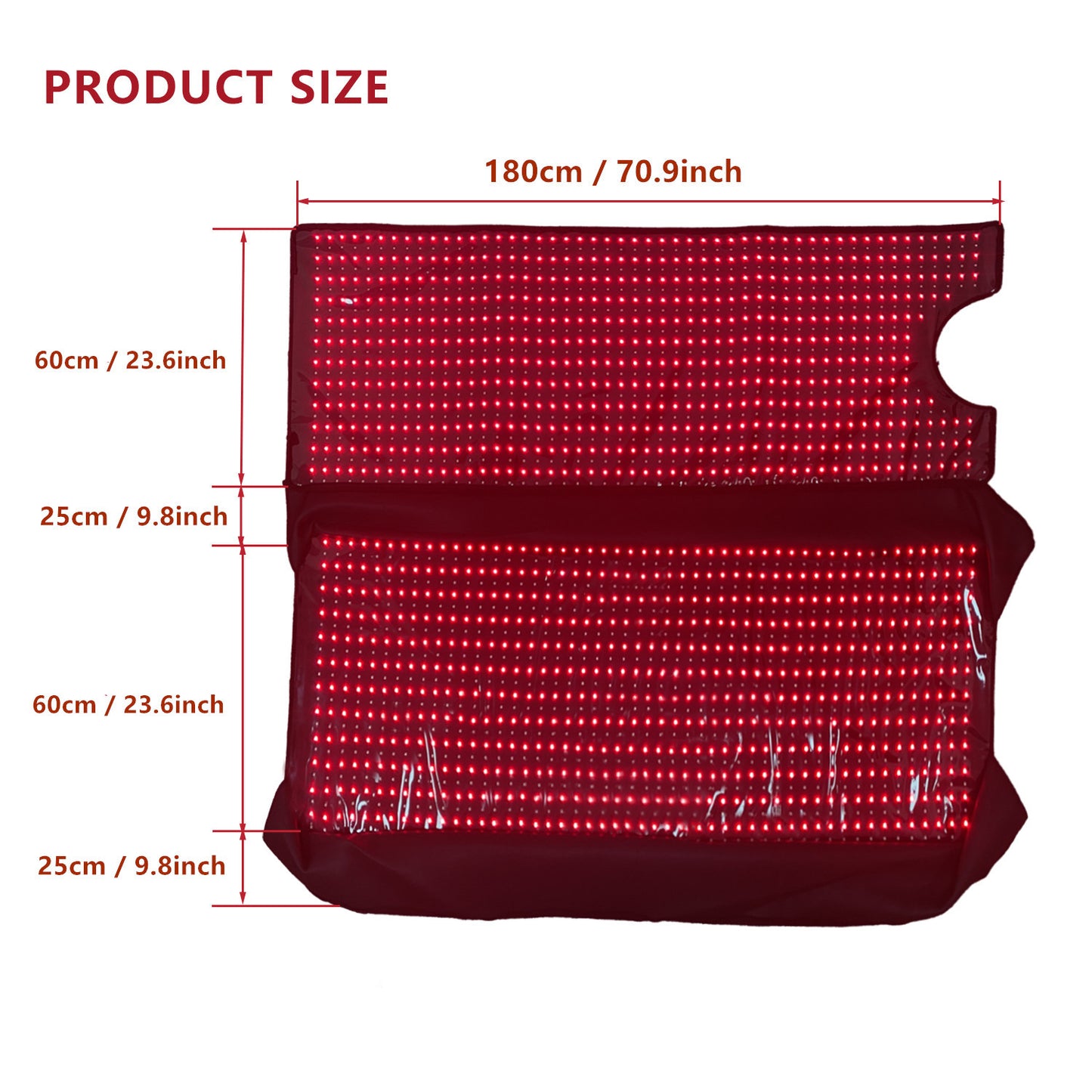 LED Red Light Physical Therapy Blanket 1.8m Heating Sleep Bag 3D Bag