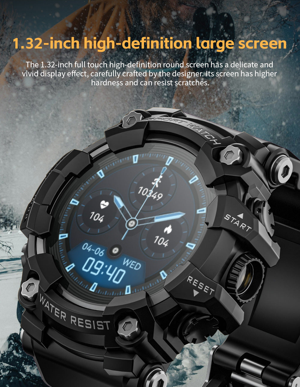 LOKMAT ATTACK GT Smart Watch Bluetooth Calling SOS Compass Out Door Health Monitoring