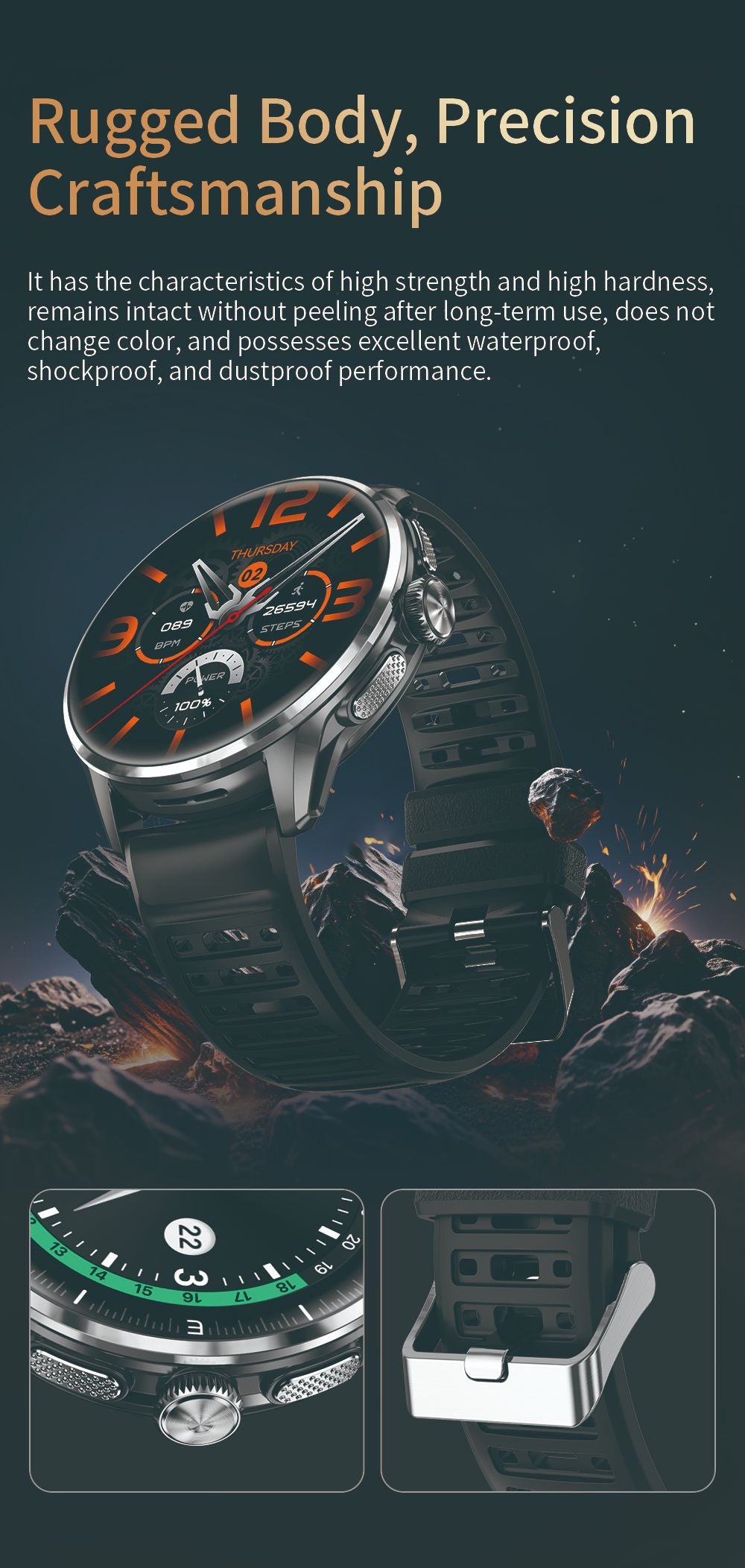 H100 Smart Watch 5G Card Google Store APP Downloading Photo SIM Card + Bluetooth Dual System