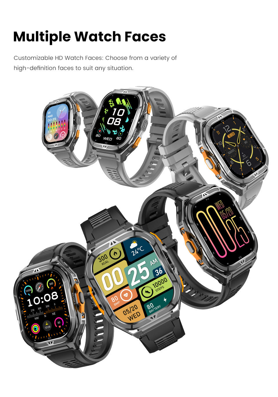 X5 Smart Watch Bluetooth Calling Heart Rate Step Counting Sleep Monitoring Waterproof GPS Positioning Three Prevention