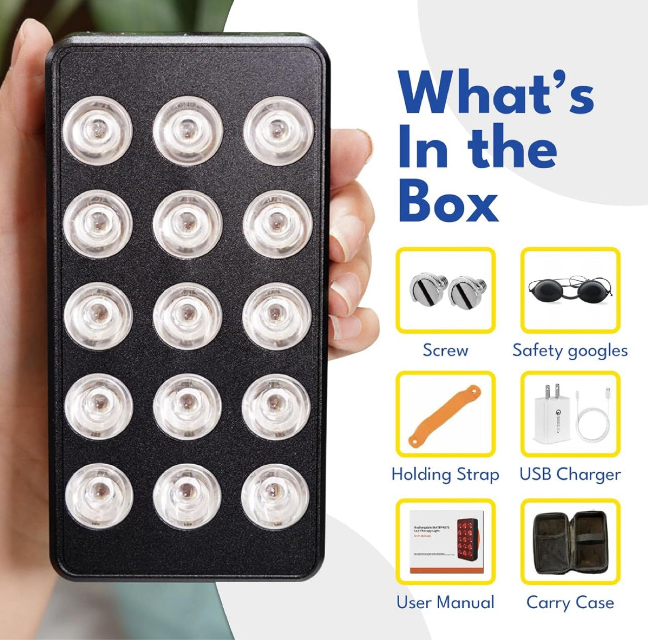 Chargeable beauty device therapy LED portable mini 60 LED red light device