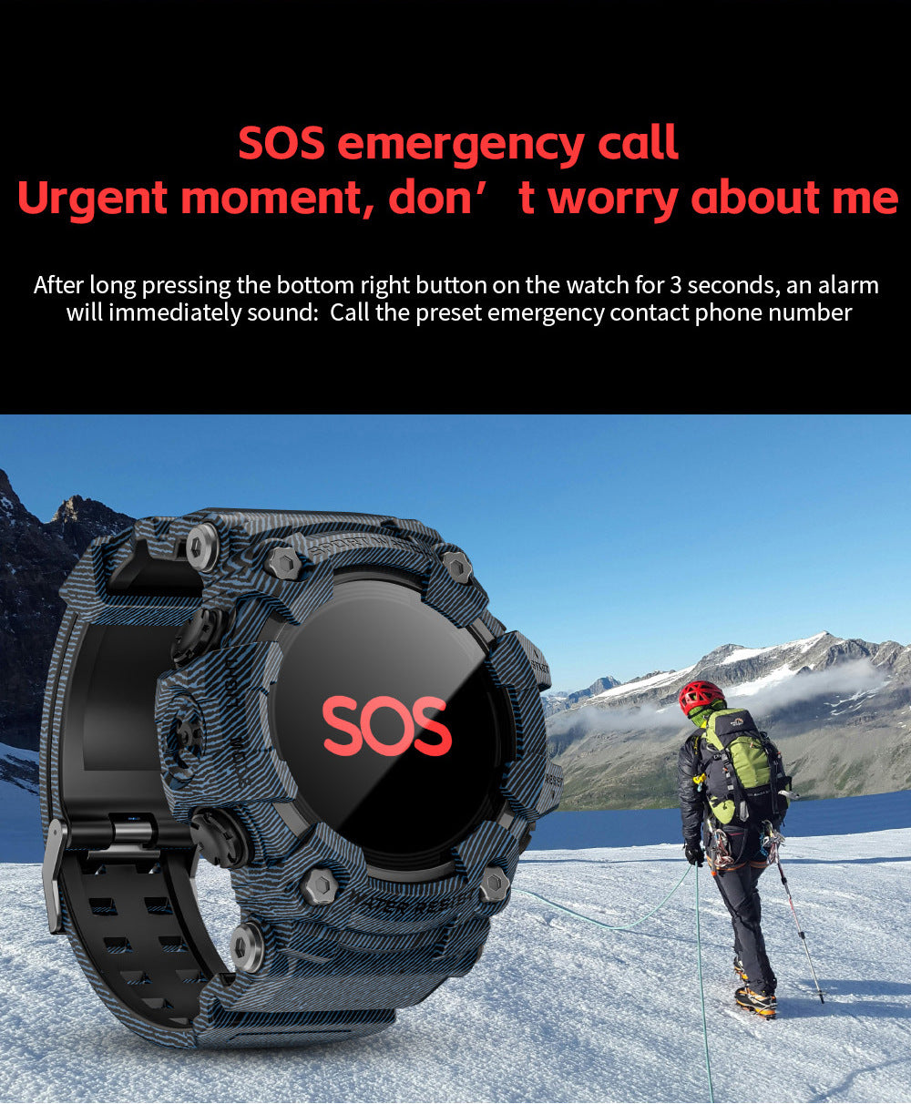 LOKMAT ATTACK GT Smart Watch Bluetooth Calling SOS Compass Out Door Health Monitoring
