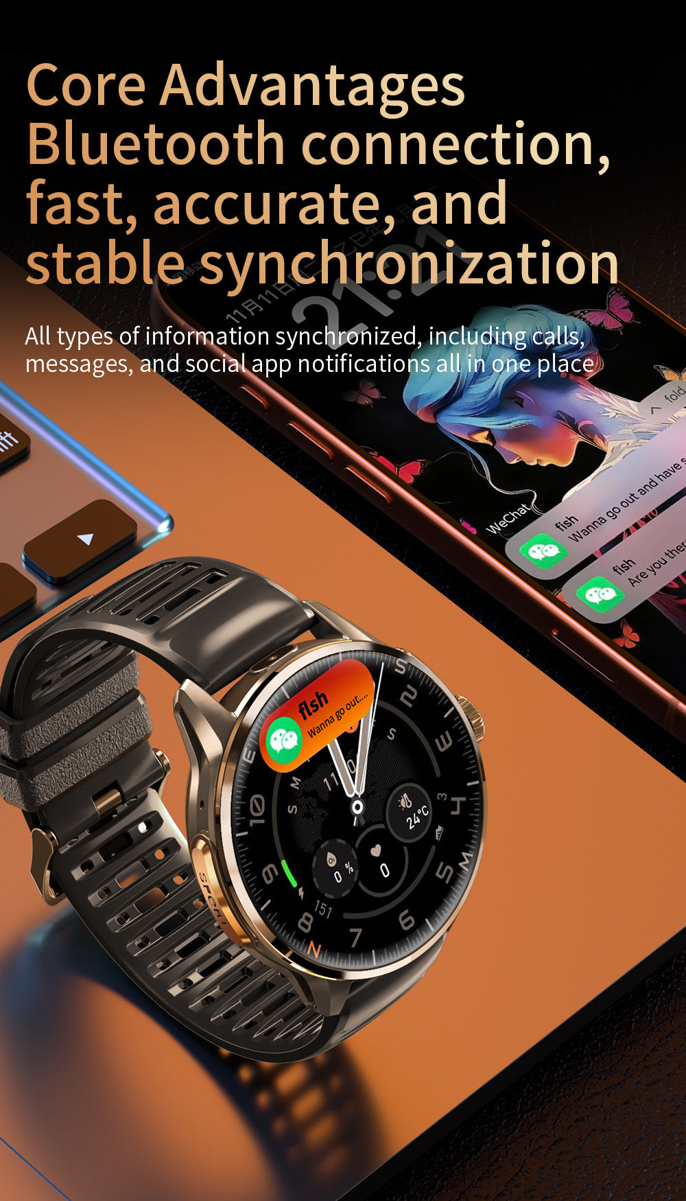 H100 Smart Watch 5G Card Google Store APP Downloading Photo SIM Card + Bluetooth Dual System