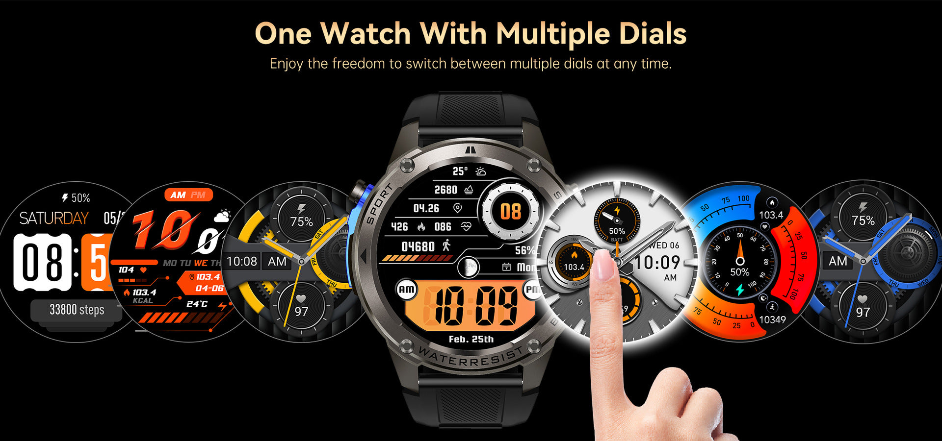 DM56 Smart Watch Bluetooth Calling Heart Rate Step Sleep Monitoring GPS Positioning Outdoor Three Prevention