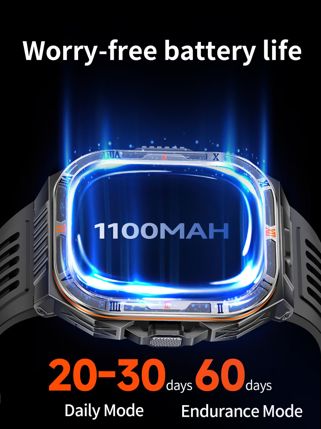 HT38 Smart Watch Bluetooth Calling Flashlight Compass Heart Rate Monitoring Outdoor Sport