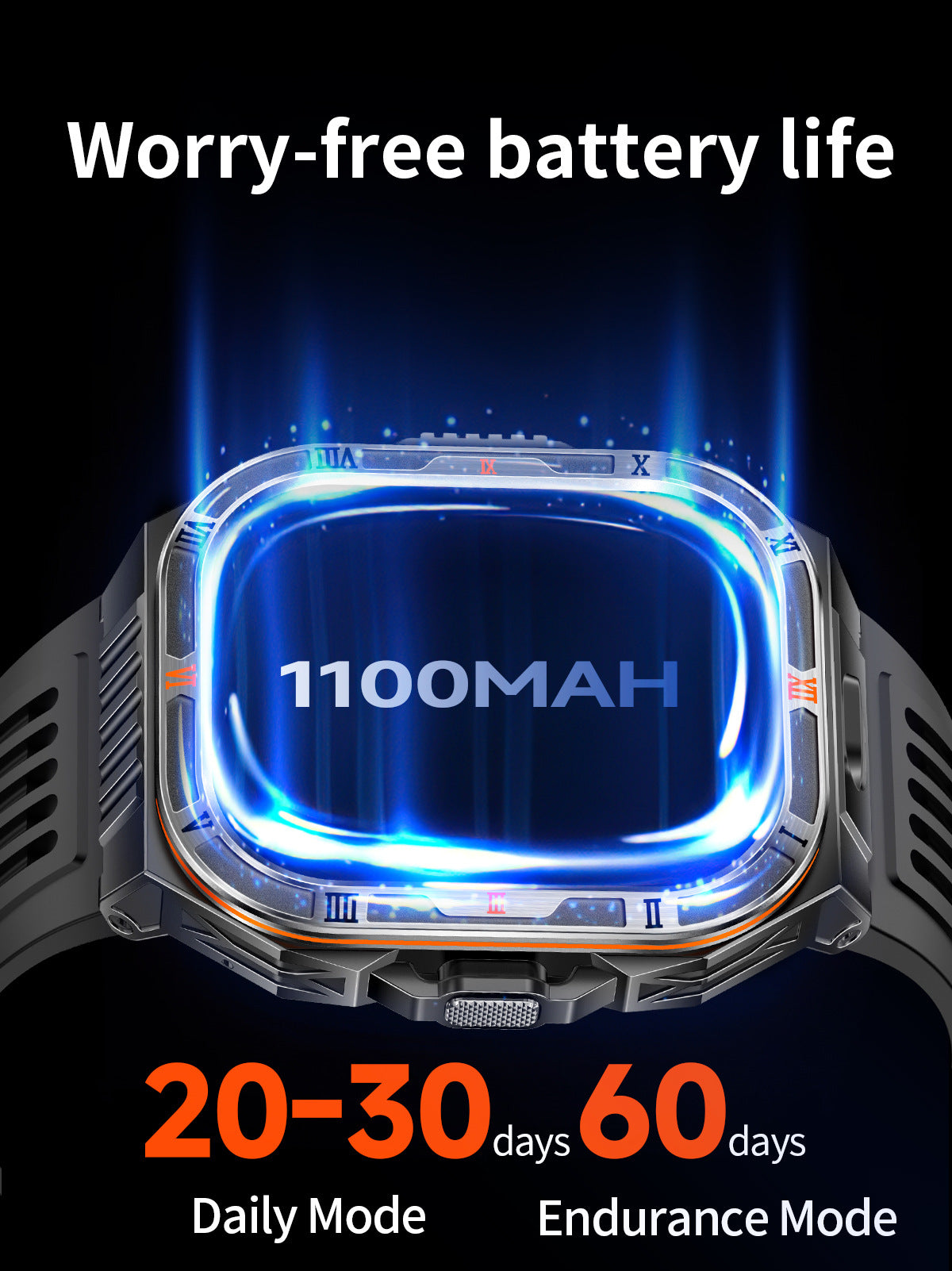 HT38 Smart Watch Bluetooth Calling Flashlight Compass Heart Rate Monitoring Outdoor Sport