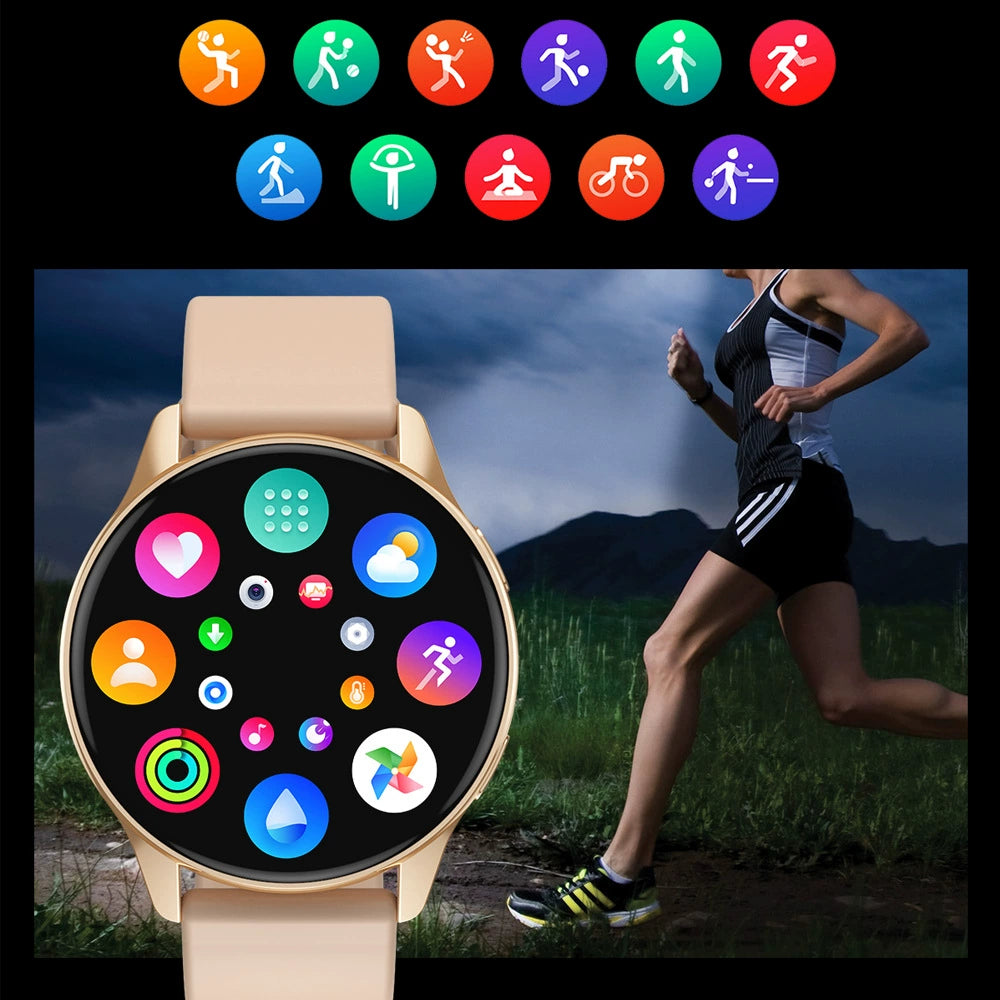 T2 Pro Smart Watch Round Screen Bluetooth Calling Message Notification Sport Record Male/Female