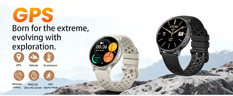 HT43 Smart Watch Bluetooth Calling GPS Sport Track Compass Outdoor Lady