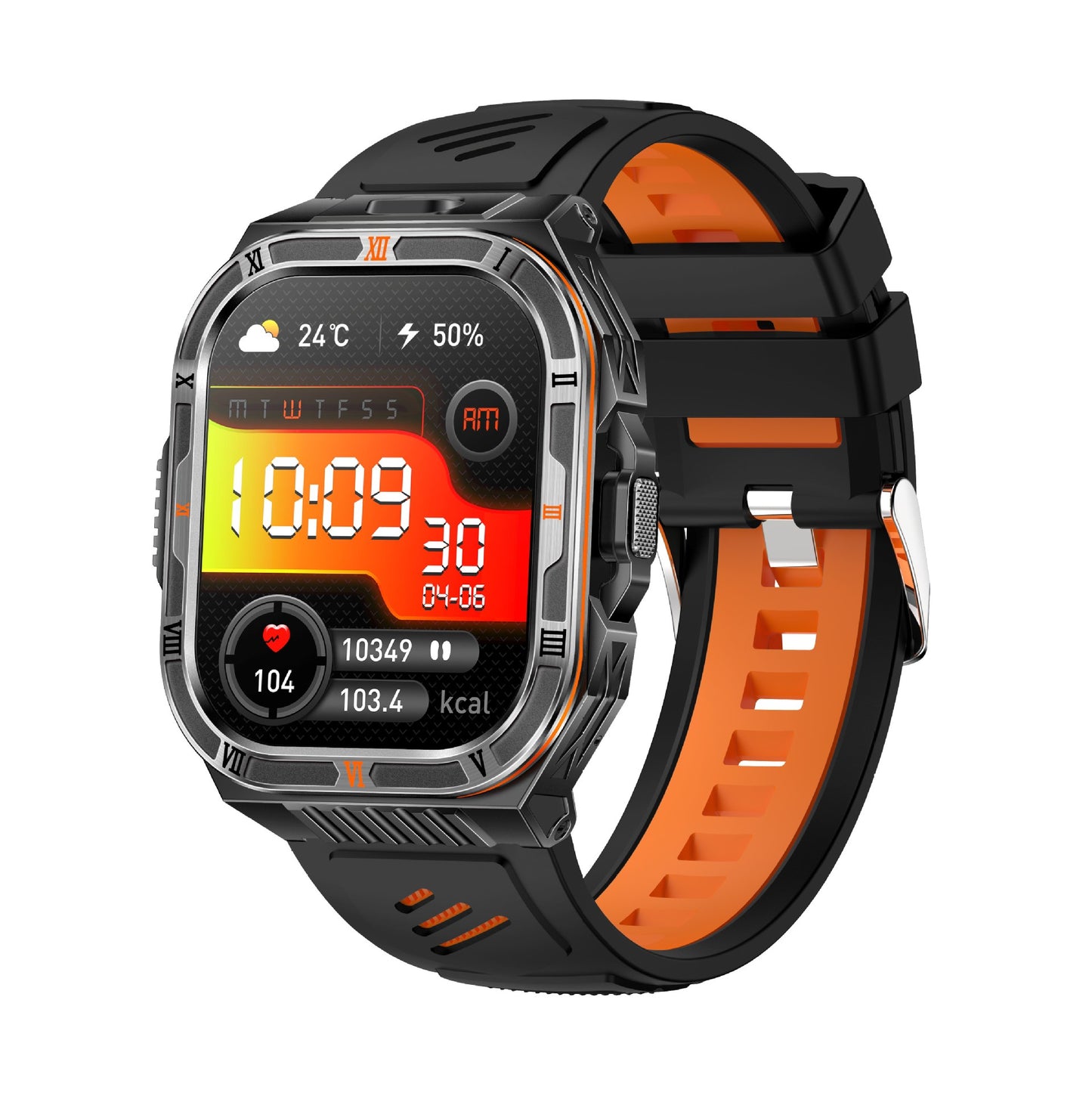 HT38 Smart Watch Bluetooth Calling Flashlight Compass Heart Rate Monitoring Outdoor Sport