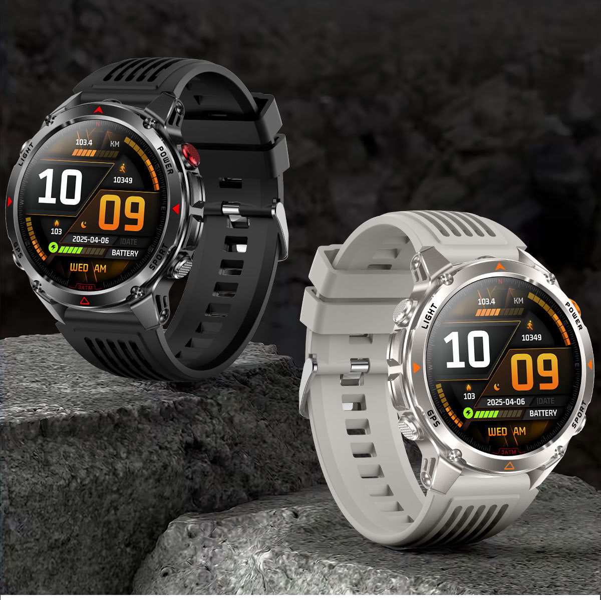 HT37 Smart Watch 1.46" Bluetooth Heart Rate Step GPS Positioning Sport Three Preventions
