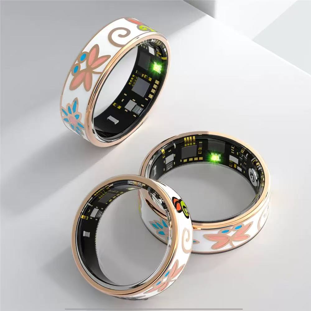 Colorful Smart Ring Sleep Health Monitoring Sport Step Counting Waterproof