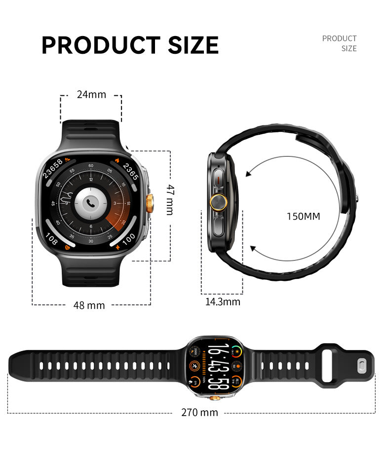 M99 Smart Watch 2.4" HD AMOLED 5G Card APP Downloading NFC Video Calling