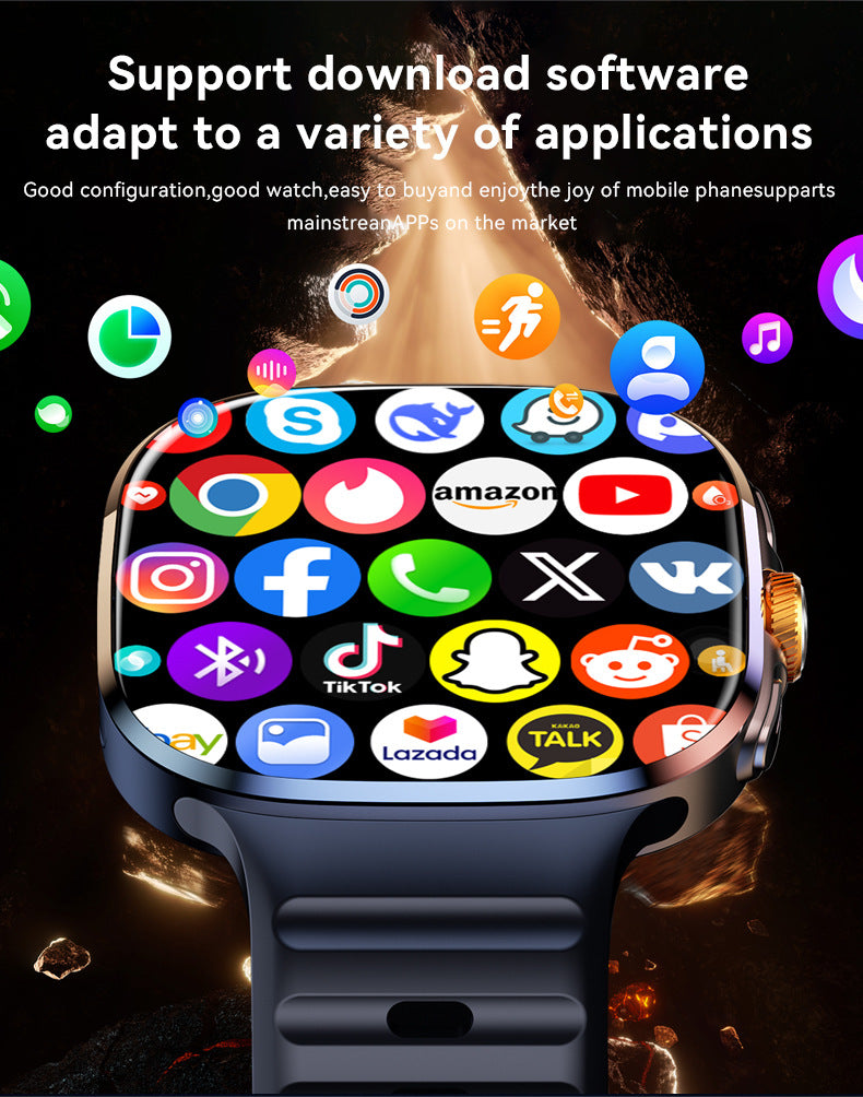 M99 Smart Watch 2.4" HD AMOLED 5G Card APP Downloading NFC Video Calling