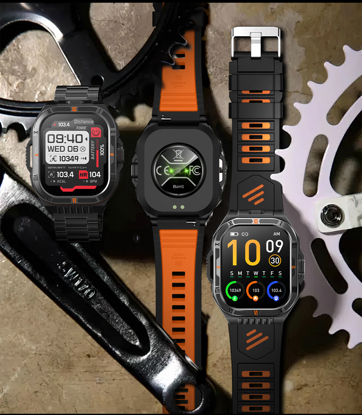 HT38 Smart Watch Bluetooth Calling Flashlight Compass Heart Rate Monitoring Outdoor Sport