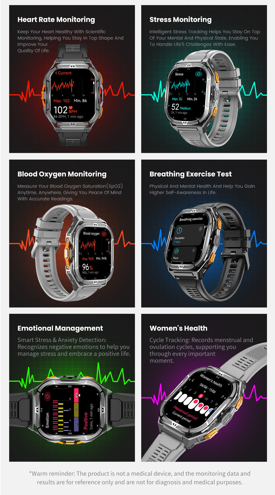 X5 Smart Watch Bluetooth Calling Heart Rate Step Counting Sleep Monitoring Waterproof GPS Positioning Three Prevention