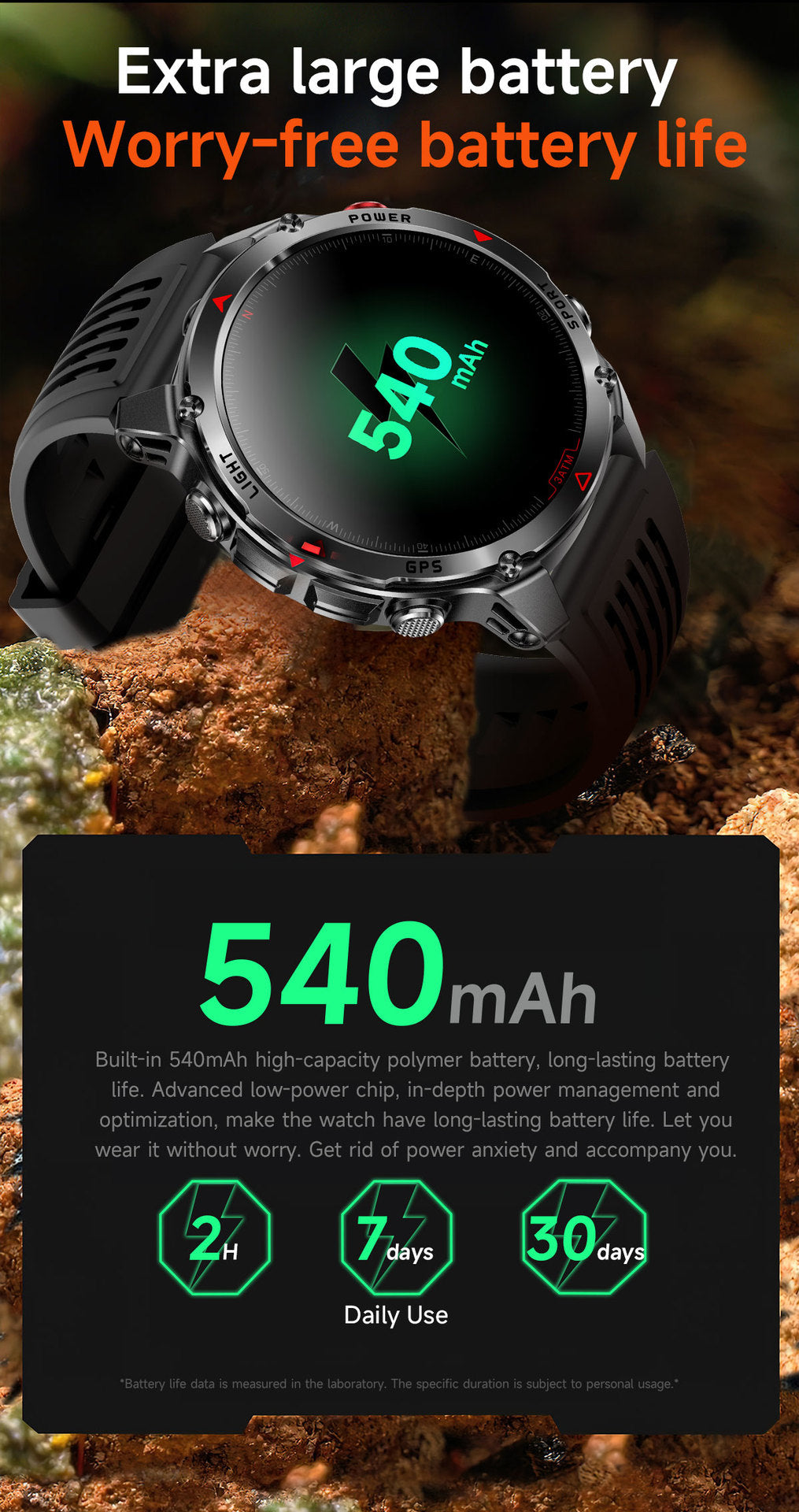HT37 Smart Watch 1.46" Bluetooth Heart Rate Step GPS Positioning Sport Three Preventions