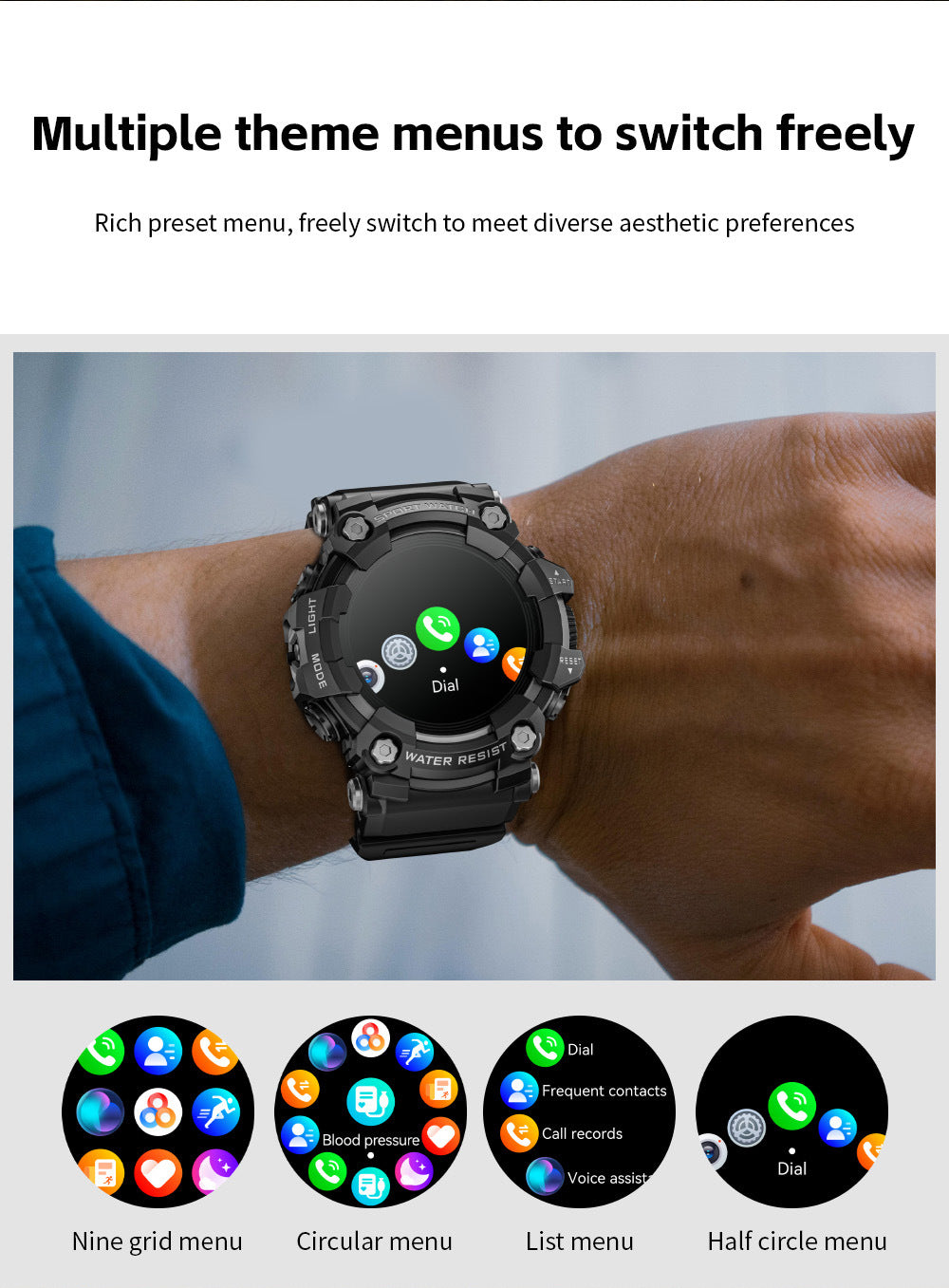 LOKMAT ATTACK GT Smart Watch Bluetooth Calling SOS Compass Out Door Health Monitoring