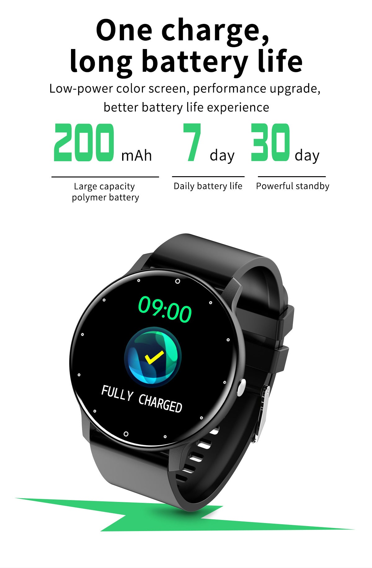 ZL02 Smart Watch  HD Heart Rate Blood Pressure Blood Oxygen IP67