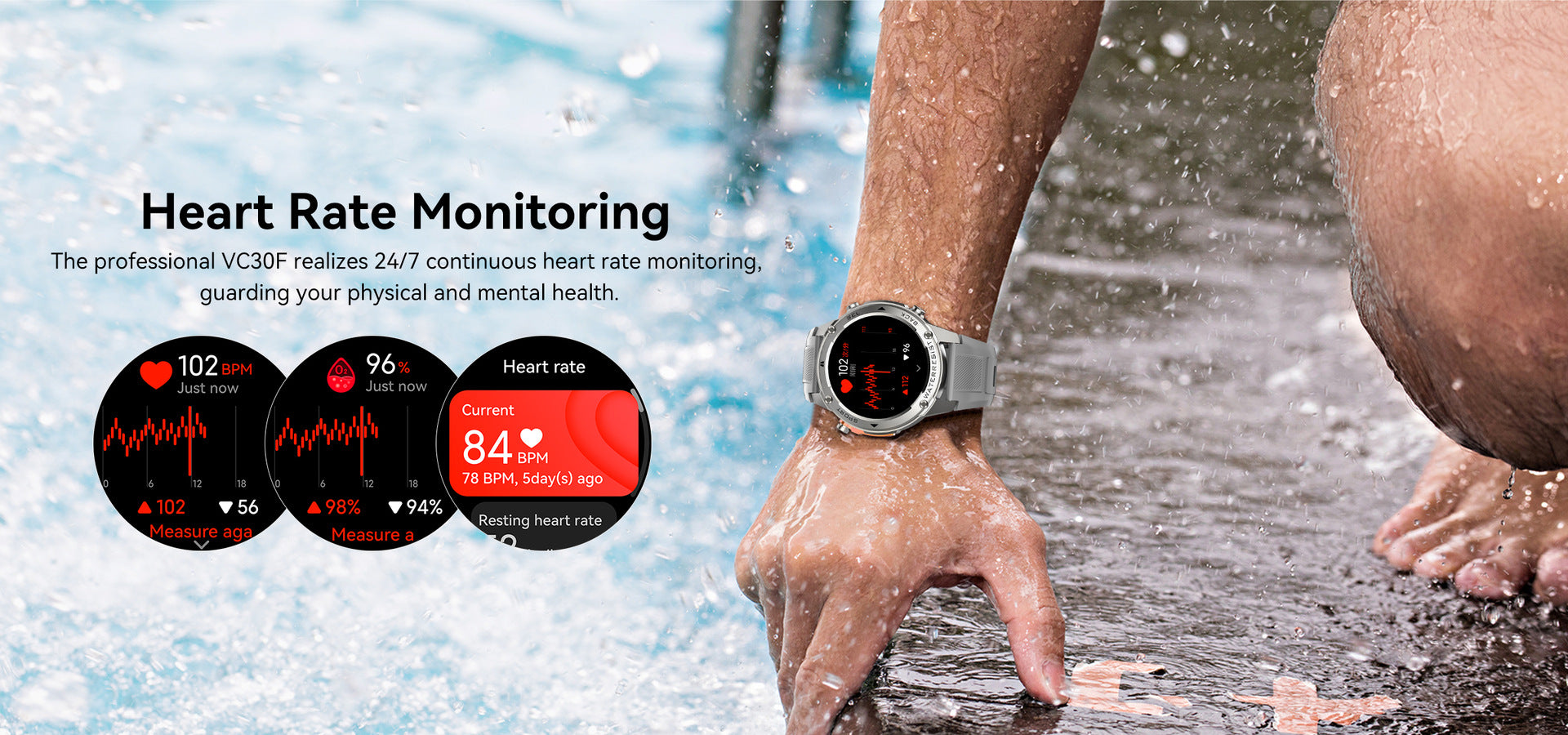 DM56 Smart Watch Bluetooth Calling Heart Rate Step Sleep Monitoring GPS Positioning Outdoor Three Prevention