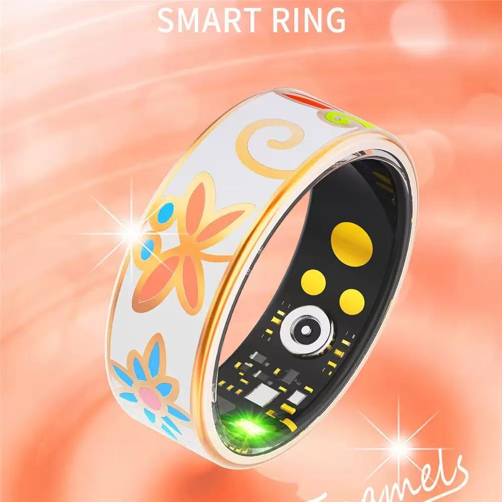 Colorful Smart Ring Sleep Health Monitoring Sport Step Counting Waterproof