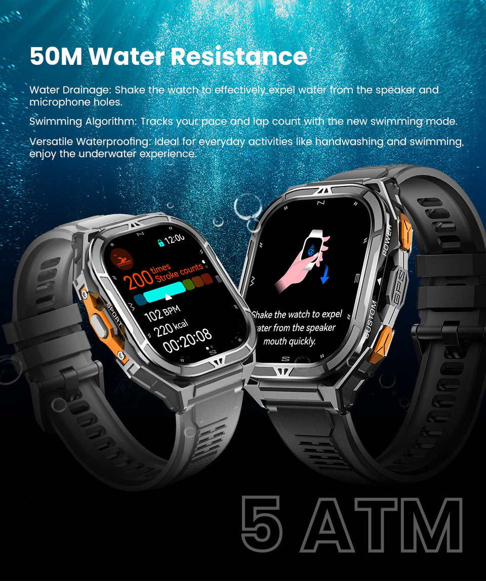 X5 Smart Watch Bluetooth Calling Heart Rate Step Counting Sleep Monitoring Waterproof GPS Positioning Three Prevention