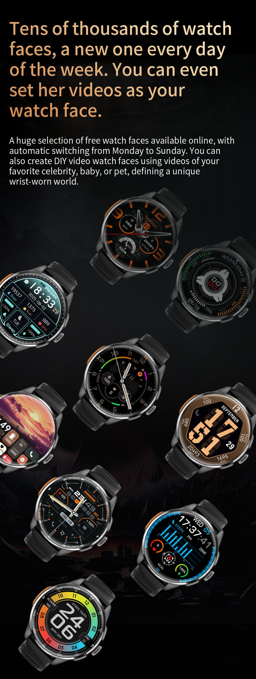 H100 Smart Watch 5G Card Google Store APP Downloading Photo SIM Card + Bluetooth Dual System