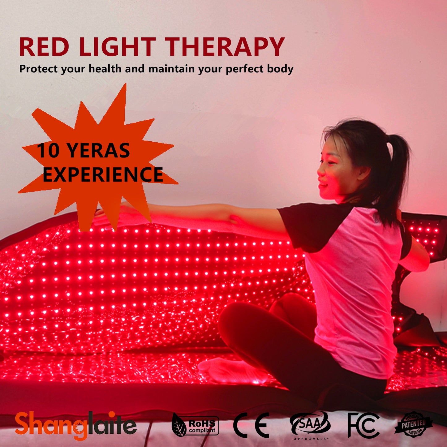 LED Red Light Physical Therapy Blanket 1.8m Heating Sleep Bag 3D Bag