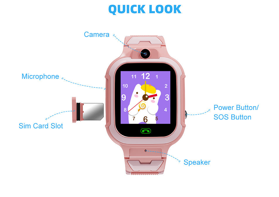 TL37 Smart Watch Children Positioning Wechat Video Waterproof Card Calling