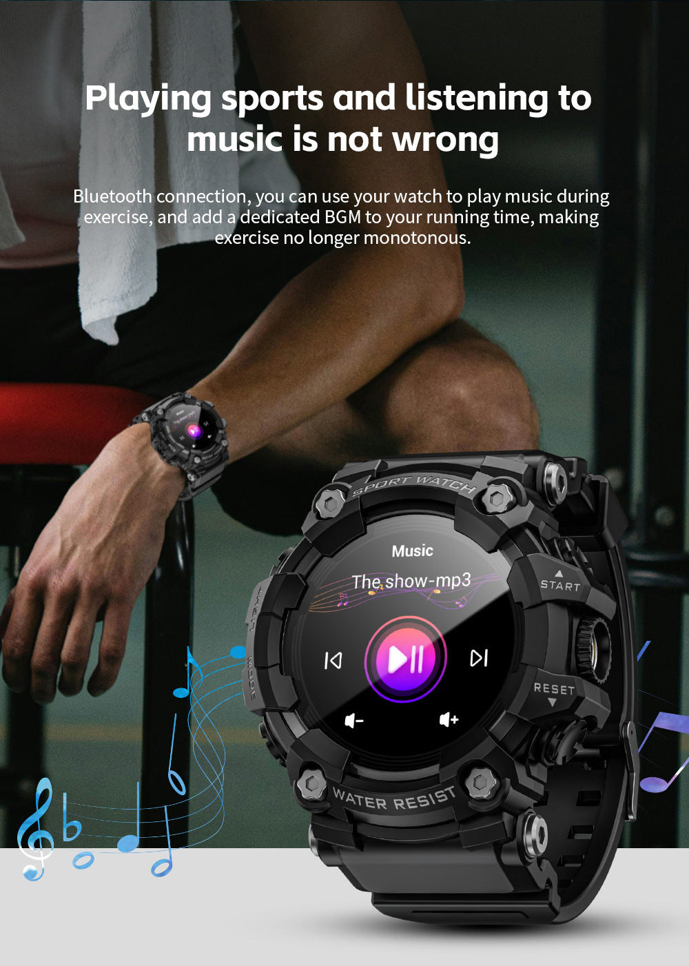 LOKMAT ATTACK GT Smart Watch Bluetooth Calling SOS Compass Out Door Health Monitoring