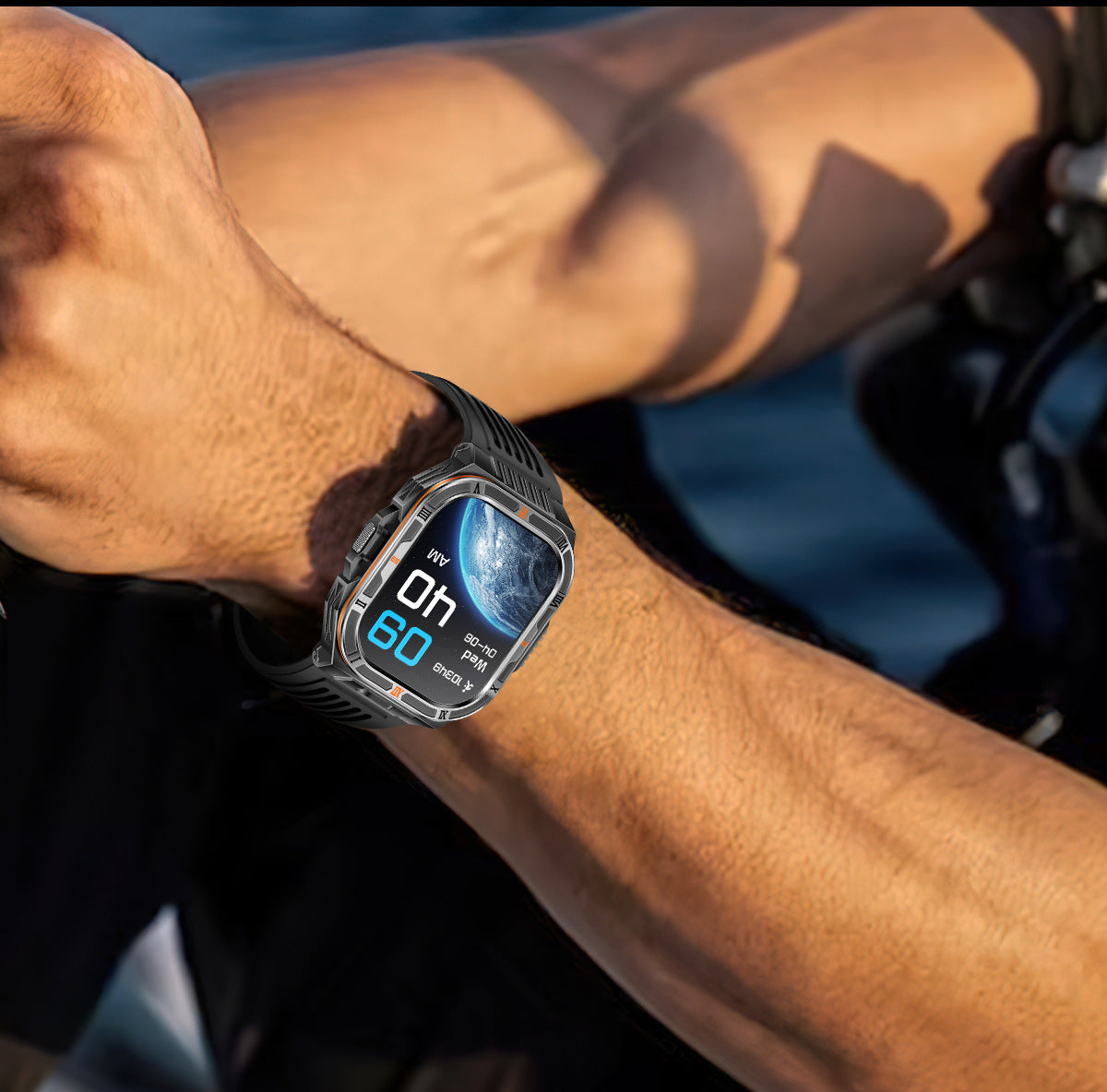 HT38 Smart Watch Bluetooth Calling Flashlight Compass Heart Rate Monitoring Outdoor Sport