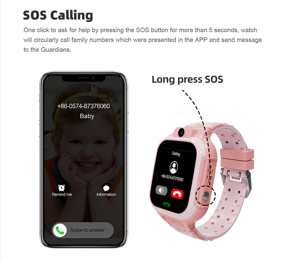 TL37 Smart Watch Children Positioning Wechat Video Waterproof Card Calling