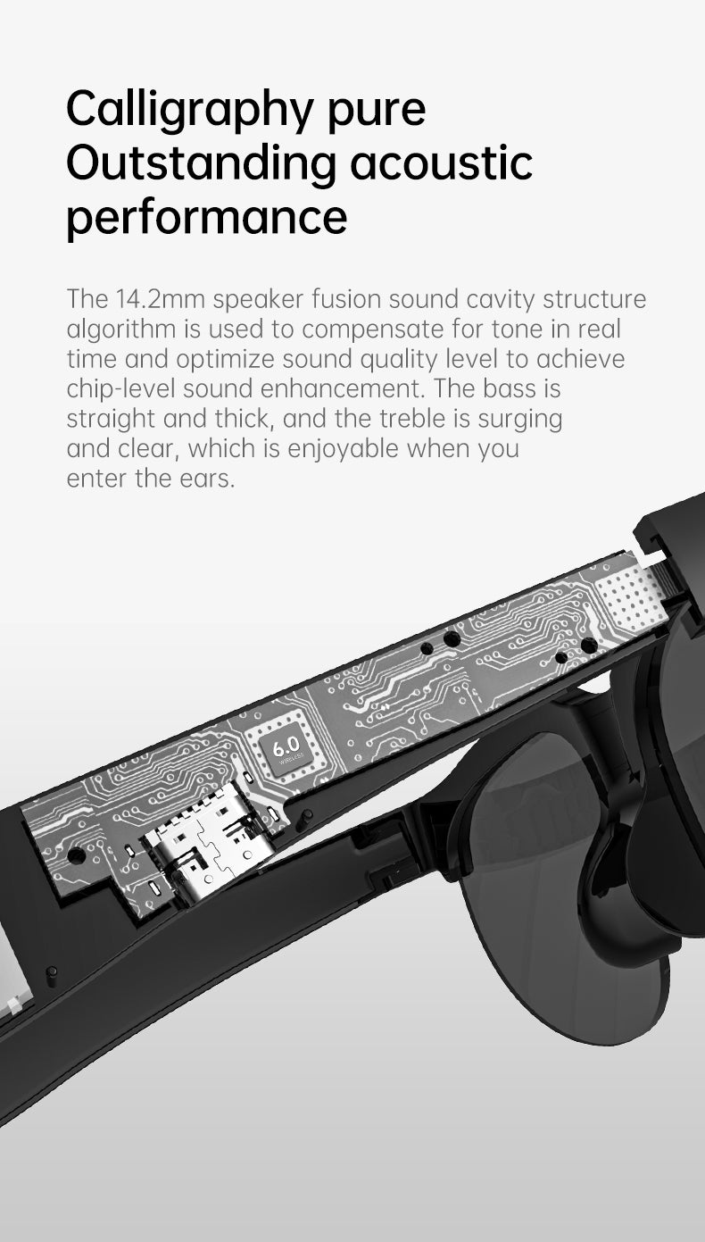XG 89 Smart Glasses With Music Photo Camera Translation Bluetooth Calling