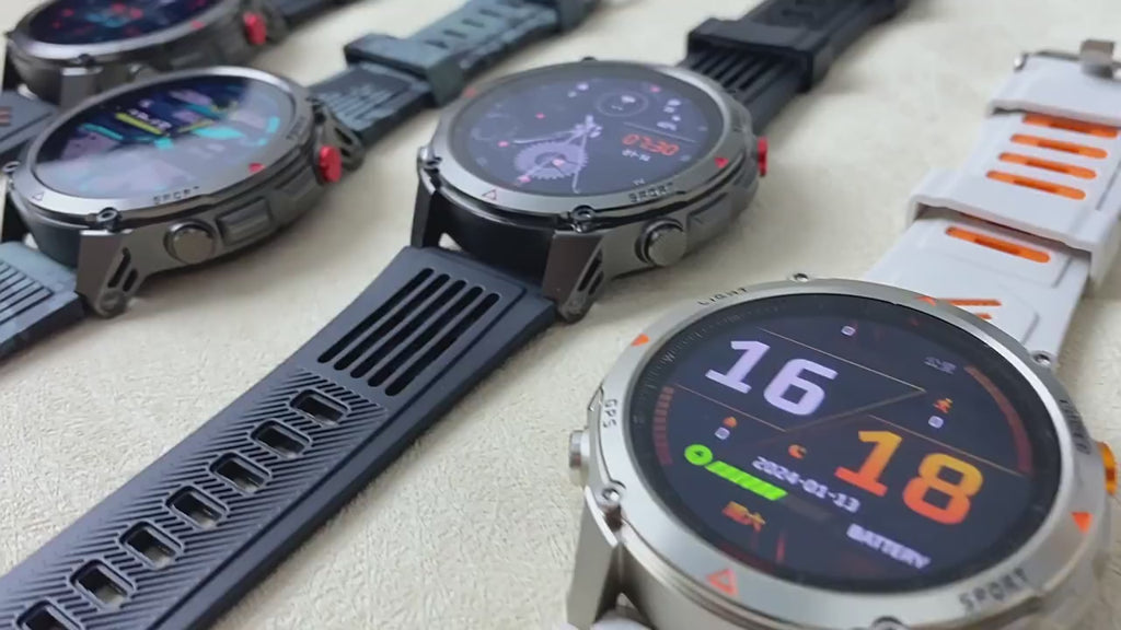 HT37 Smart Watch 1.46" Bluetooth Heart Rate Step GPS Positioning Sport Three Preventions